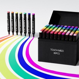 Artbox/Hosa Stationery Artfield Touch Me Go Twin Marker Pen 80 Colors / 아트박스호사문구 아트필드 터치미고 트윈마카펜 80색