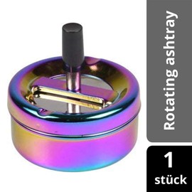 HA Rotary Ashtray Rainbow Shiny 9 cm 133 g