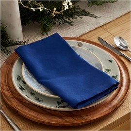 TARAN LIVING - Servilleta de regalo de Pascua, ultra suave, duradera, lavable, con esquinas ingletadas, de algodón, reutilizable, ideal para regalo para todas las ocasiones, color azul marino, juego