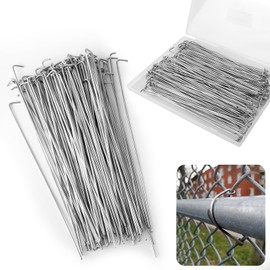 U0U 120Packs 8.27inch Chain Link Fence Ties,Heavy Duty 14 Gauge Aluminum Fence Ties,Chain Link Fence Parts for Chain Link Fence, Garden Fence, and Dog Fence (8.27inch/120 Packs)