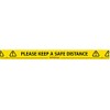 Safety Tape Social Distance Yellow Black Floor Tape 500mm wording
