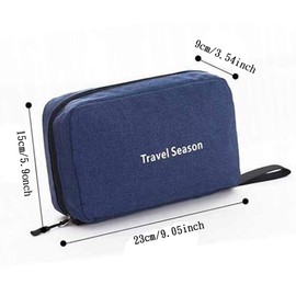 LKMY Portable Multifunctional Nylon Travel Bag Cosmetic Bag Large Capacity Hanging Travel Toiletries Portable Waterproof Makeup Shower Bag Unisex Plastic, blue