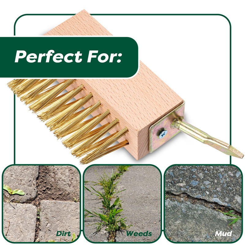 SCRUBIT Moss & Weed Remover Wired Grout Cleaner Brush, Great