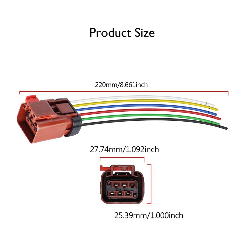 HiSport 5013984AA 1P1645 Tail Light Wire Harness Connector Compatible with