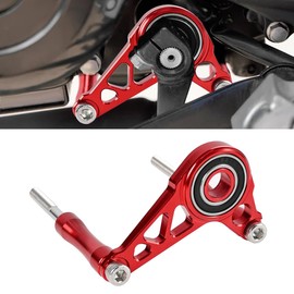 Canitu Shift Shaft Brace,Anodize CNC Billet Aluminum Shifter Support Holder Sprocket Cover Carrier with 2 Bolts Support Bracket for Honda Grom Monkey 125 2022+ for Honda CT Trail 125 2023+ (Red)