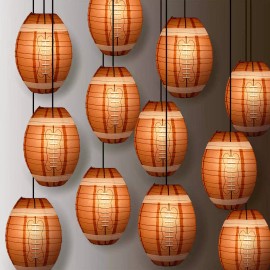 Quasimoon 12 PACK|Football Paper Lantern Shaped Sports, Hanging Party Decorat...