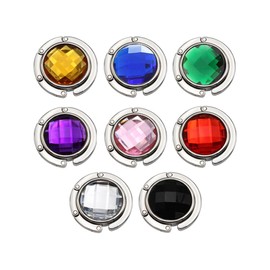 Hitopin Pack of 8 Portable Hooks for Handbag, Handbag Holder, Foldable, Table Handbag Holder Hooks, Foldable Handbag Hooks, for Table Hanger, Bag Hanger, Bag Holder Wall