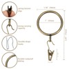 Curtain Rings and Hooks Clip,25mm Inside Diameter,Complete Set with Curtain