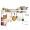 PUSDON Over Sink Dish Drying Rack Stainless Steel, Adjustable Large
