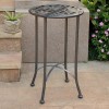 International Caravan Mandalay 16-inch Patio Side Table - Hammered Verdi
