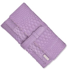 MGsable Women's Long Wallet, Python, Genuine Leather, Snakeskin Wallet, Large Capacity, Snakeskin Pastel Color, Gift, Rear Massa, Riamasa Brand, Outlet, Good Luck, purple