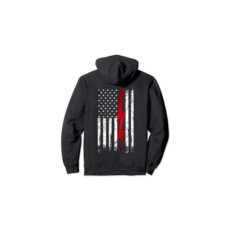 Electrician American Flag Electrical Engineering Pullover Hoodie