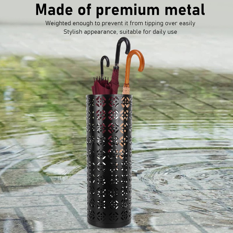 Umbrella Holder Round Rust Proof Stylish Hollow Copper Pattern Metal