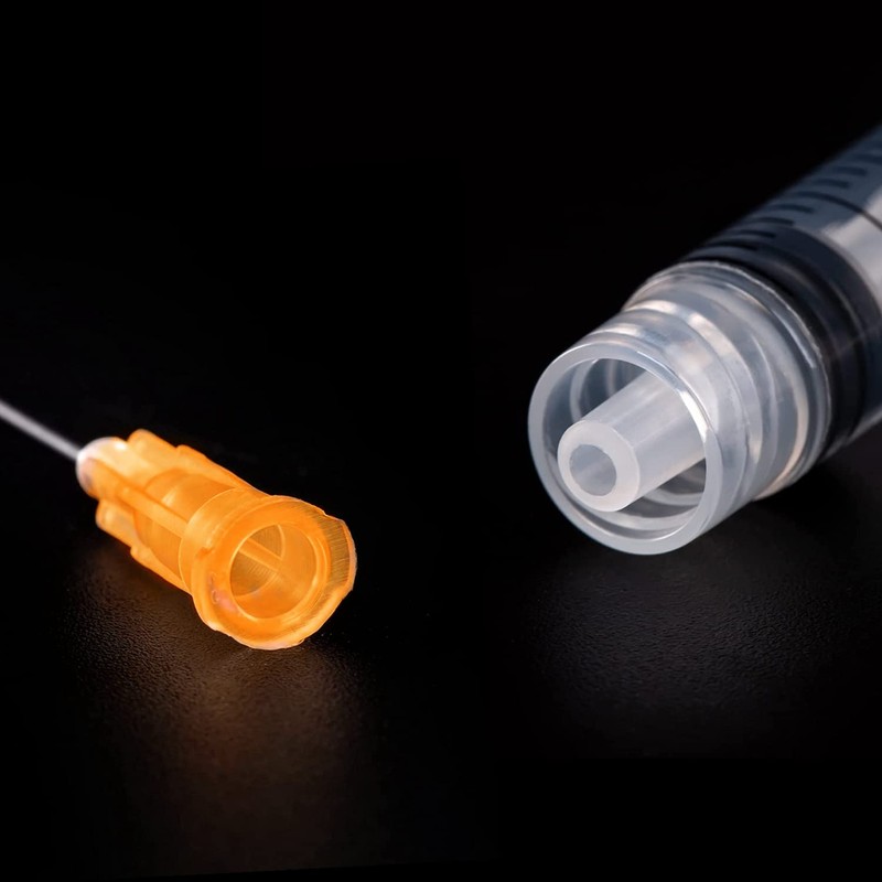 100 Pack 2ml (2.5ml) Plastic Luer Lock Syringa with 25Ga