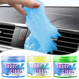 3 pcs Gel de Limpieza Gel de Limpieza de Automóviles, Limpiador de Grietas de Automóviles, Gel de Limpieza de Polvo Universal,Para Teclados de de Automóviles, Salidas de Aire, Impresoras
