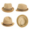 Comhats Straw Hat Men's Fedora Trilby Hat Panama Hat Beach