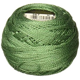 DMC 116 8-367 Pearl Cotton Thread Balls, Dark Pistachio Green, Size 8