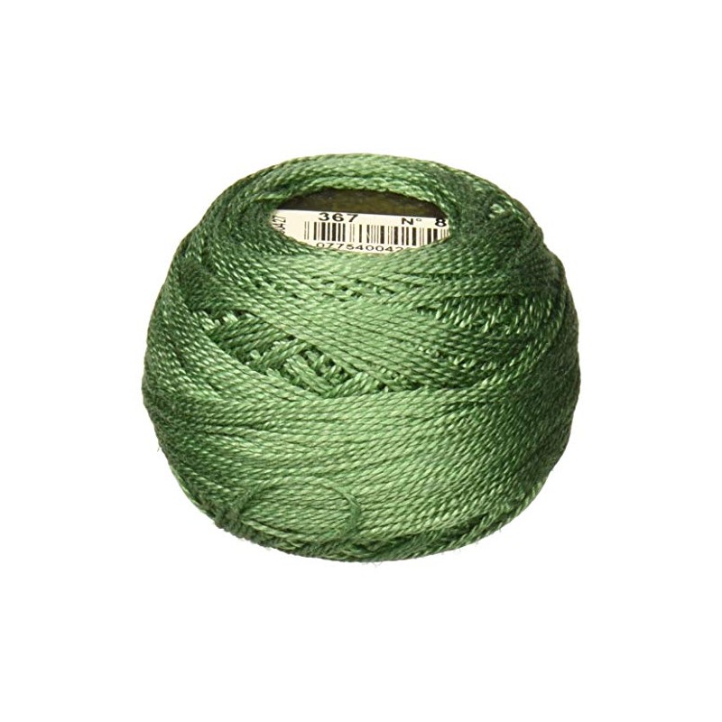 DMC 116 8-367 Pearl Cotton Thread Balls, Dark Pistachio Green,