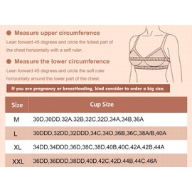 Jasinber Paquete de 5 Brasier de Lactancia para Mujer - Cómodos, Ajustables, Transpirables - para Diario, Noche con Extensores, Copas Extraíbles (MX/US, Alfa, Mediano, Regular, Regular, 5 Colors)