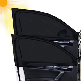 2 Stück Sonnenschutz Auto Baby mit UV Schutz,Sonnenschutz Auto Kinder,Auto Sonnenschutz Baby,Reduziert wärme und uv-Strahlung,120 x 55cm mit 8 saugnapf,Universal passend für die meisten 99% Autos