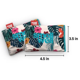 SmellWell 3-Pack Floral Odor Eliminating Air Purifying Bags (6 Pairs | 100g) Activated Bamboo Charcoal Air Freshener for shoes and gear