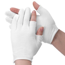 4 Pairs Cotton Moisturizing Gloves Touchscreen Touch Screen Moisturizing Gloves Cotton Gloves for Dry Hands Sleeping Hand Spa Treatment Gloves for Repair Rough Cracked Dry Chapped Hands Skin