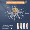 Modern Small Crystal Ceiling Light Fixture, 4-Light Gold Crystal Sputnik