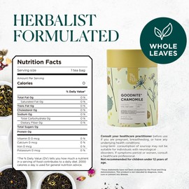 Tea Facto Goodnite* Chamomile Tea Bags with Chrysanthemum Tea for Soothing Comfort - 25 Bulk Pack Goodnight/Chamomile25