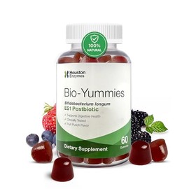 Houston Enzymes Suplemento para la salud digestiva postbitico BioYummies con postbiticos ES1, salud intestinal para hombres y mujeres, metabolitos de 