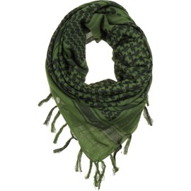 VIVIAN & VINCENT Shemagh Tactical Desert Scarf Keffiyeh Cotton Scarf Wrap for Men And Women Green