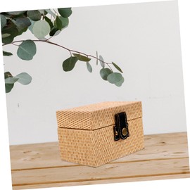 BUGUUYO Wooden Keepsake Box with Lid Small Rustic Trinket Storage Organizer for Jewelry Watches Glasses Practical Birthdays and Year