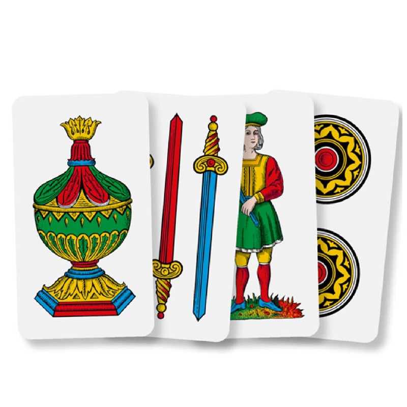 Dal : Romagnole Plastified Italian Playing Cards * Deck of
