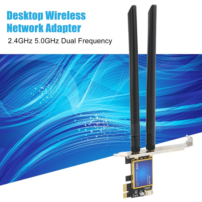 Vikye Dual Band 1200Mbps PCIE WiFi Card with Bluetooth 4.0,