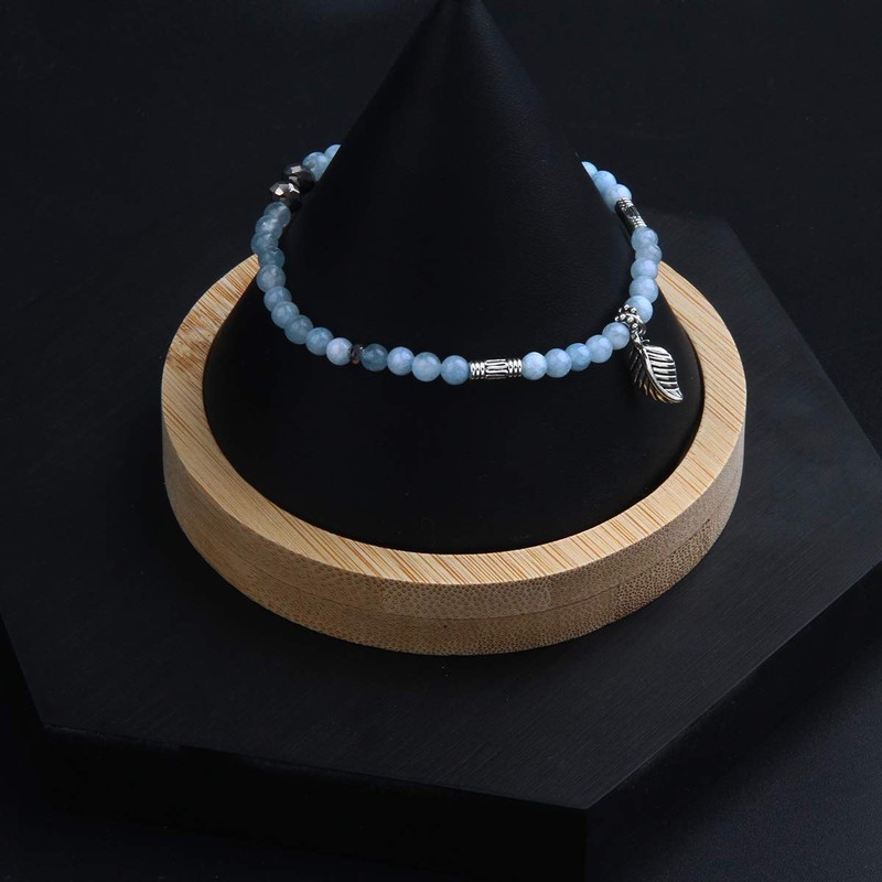 Árbol de la vida, jaspe turquesa y ágata tibetana con