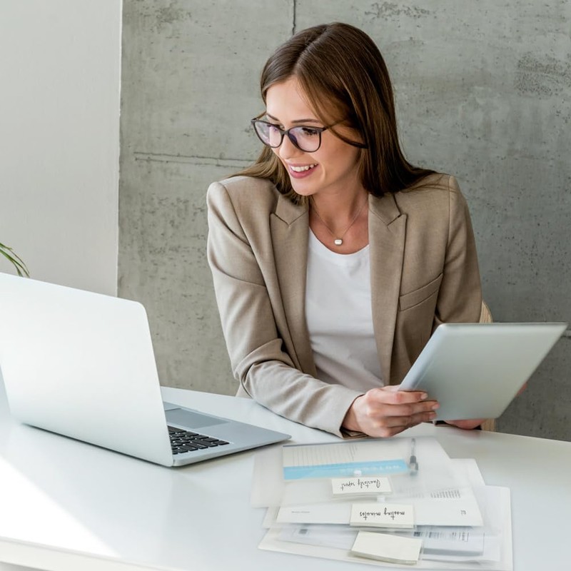 Vicloon Document Wallets A4, Pack of 12 Transparent Document Folder