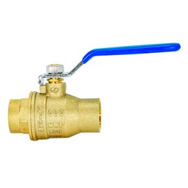 Eastman 3/4 Inch Sweat Heavy Duty Full Port Ball Valve, Brass Plumbing Fitting, 20063LF