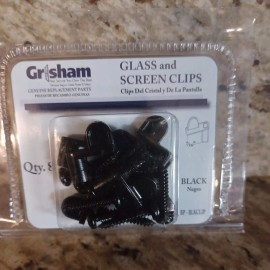 genuine replacement part Glass Screen Clips Fastener Grisham Storm Door Frames Hardware Clip Black (8Pck)