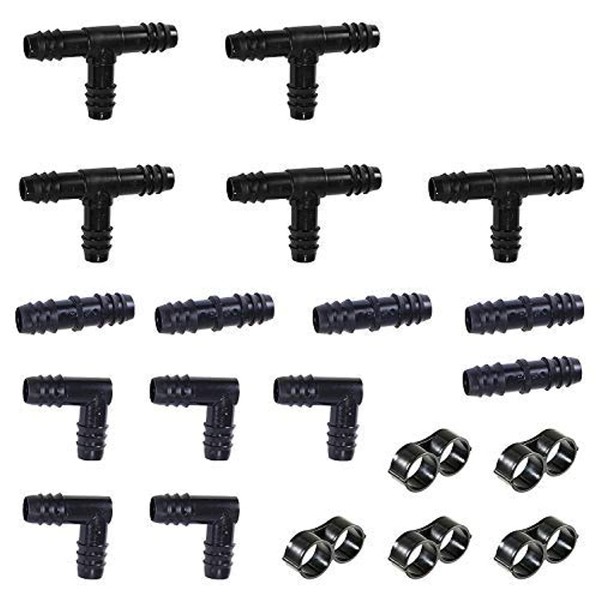 Irrigation Fittings Kit for 1/2" Tubing 20 PIECE SET -