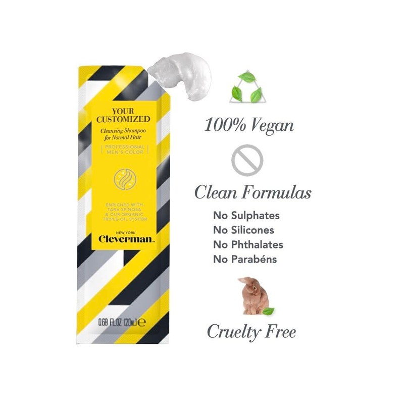 CLEVERMAN Men's Cleansing Shampoo for Normal Hair, 20ml (Sample Size)