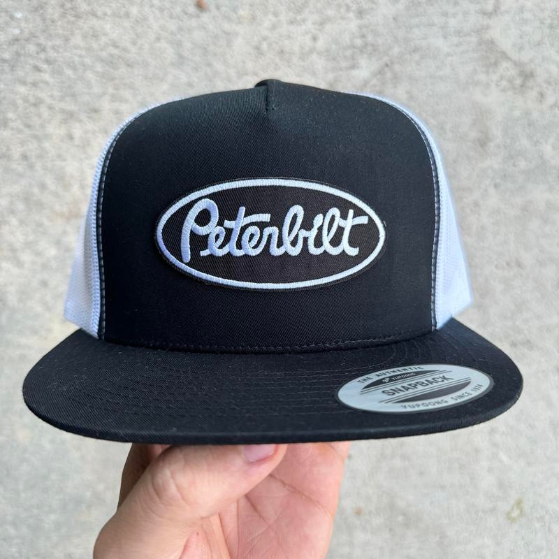 Peterbilt Vintage Snpaback Trucker Hat Mesh Back Yupoong 6006 trucker