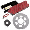 Caltric Red Drive Chain And Sprocket Kit for Kawasaki Ninja