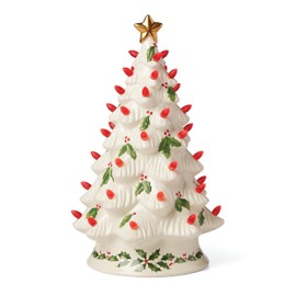 Lenox 893624 Treasured Traditions Holiday Red Bulbs Lit Tree