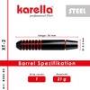 Karella Steel Dart XT-2 21g Barrel Length 55mm Black Gold