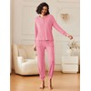 Ekouaer Womens Pajamas Long Sleeve Pjs Soft Jogger Sets Comfy
