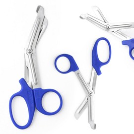 EMT Trauma Shears Paramedic First Aid Scissors Stainless Steel Bandage Scissors Medical Scissors Fire Rescue Tuff Cut Scissors Fabric Shears Autoclavable Utility Scissors (7.5, BLUE)