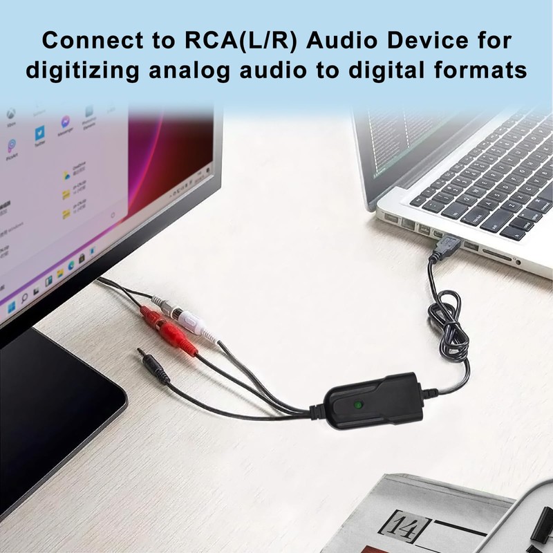 Wiistar USB Audio Capture Card Cassette Tapes AM FM Radio