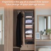 BOOMIBOO Hanging Closet Organize and Shelves，5-Hanging Shelf with 2 Side