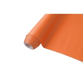 Wento Soft Faux Leather Rolls 15” x 54” Solid Neon Orange PU Leather Sheets Roll Very Suitable for Making Crafts, Leather Earrings, Bows,Sewing