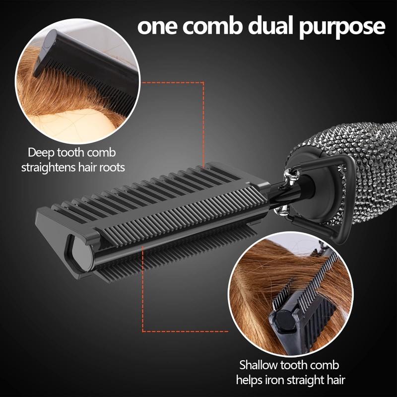 DAN Technology LCD Screen Digital Display Diamond Shaped Hot Comb,