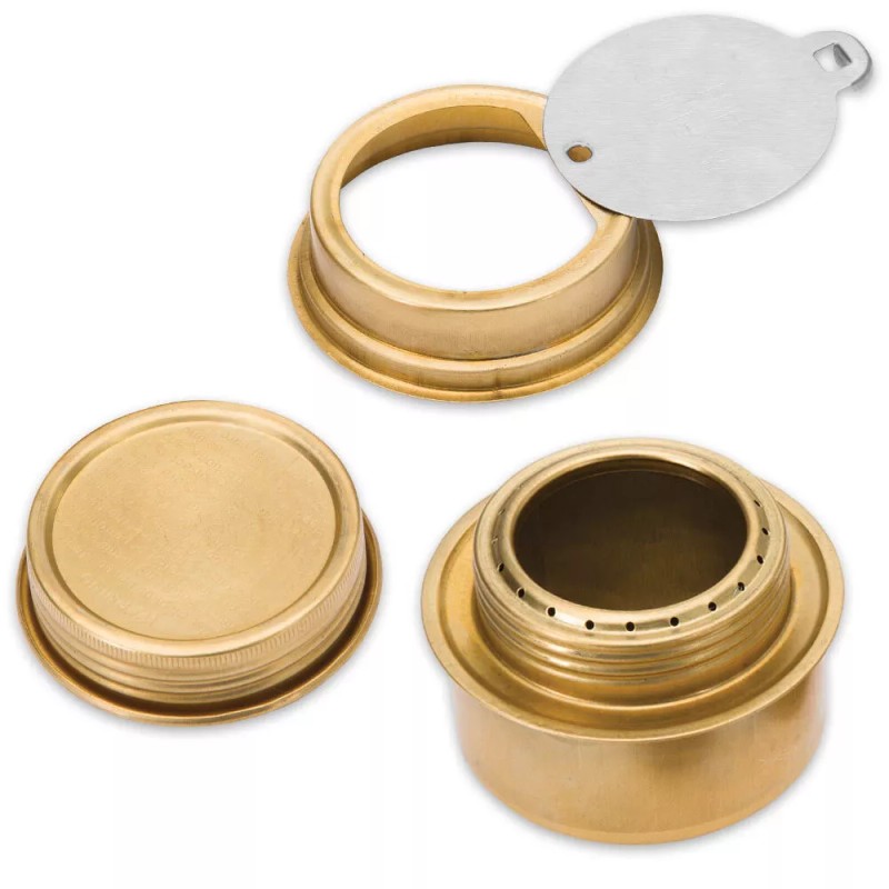 Trail Blazer Survival Brass Portable Cooking Camping Alcohol Burner Stove